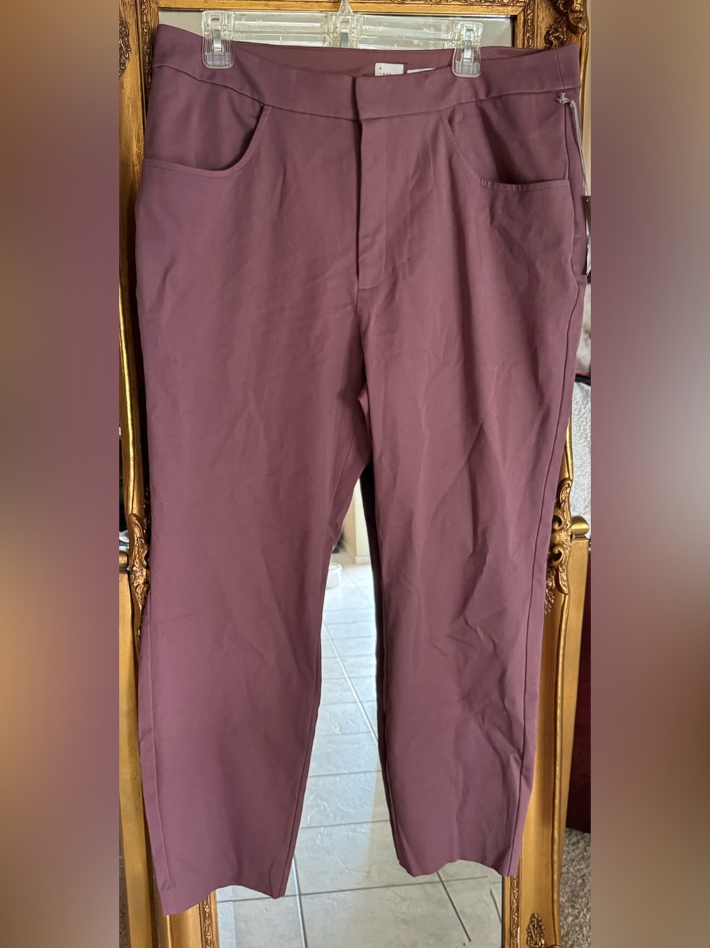 A new day Stretch Straight-Leg Pants in Mauve